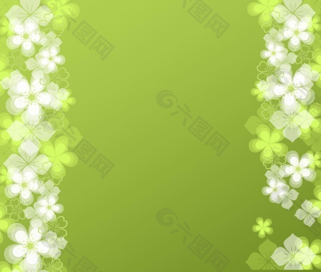 绿色小花背景图片