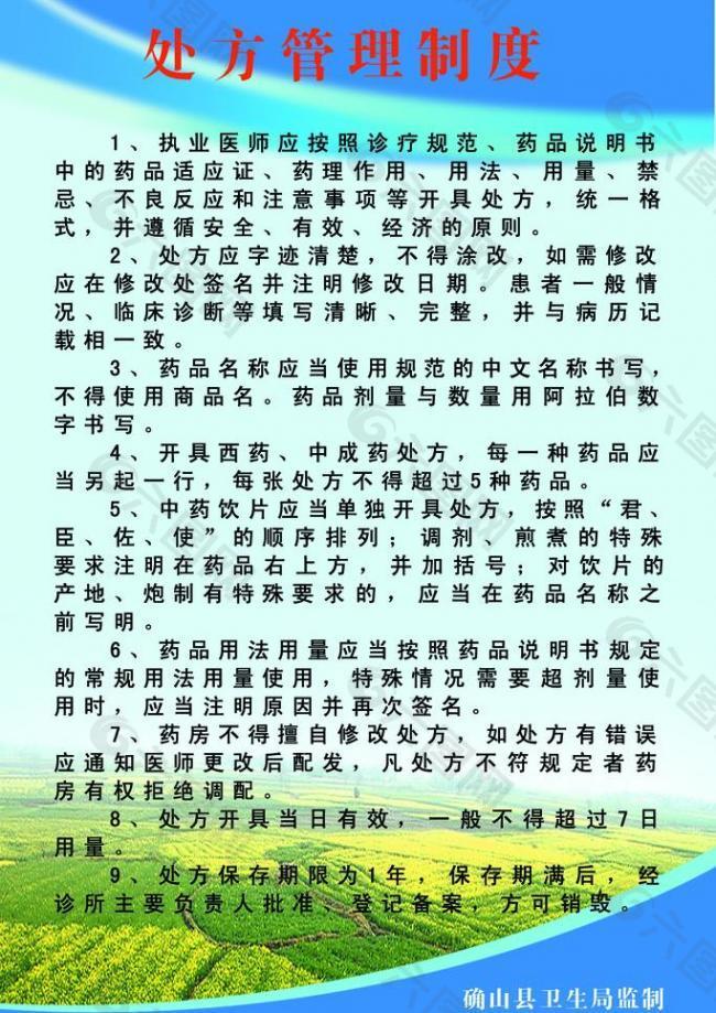 处方管理制度图片