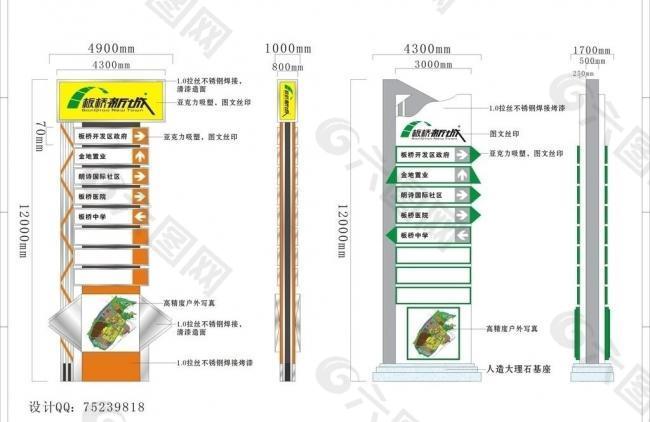 户外立牌标识方案设计图片