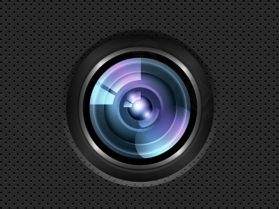 数码相机质感镜头GUI图标PSD
