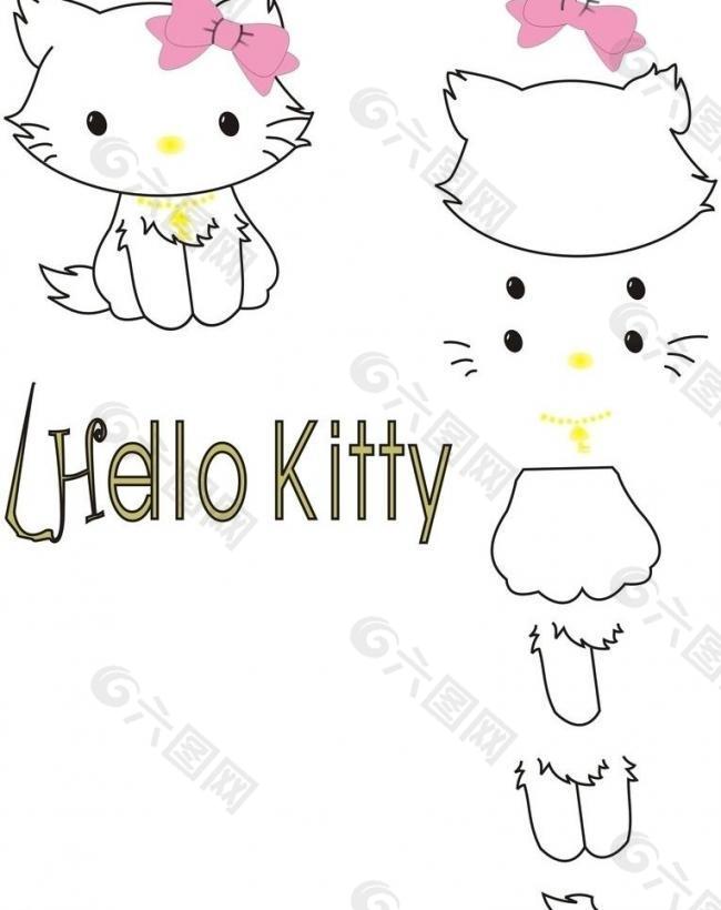 hello kitty ｔ恤印花设计过程图图片