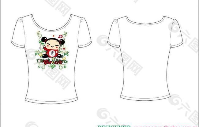 t shirt t恤 印花 可爱 服装 卡通 中国 娃娃 图片