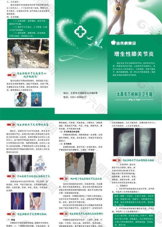 增生性膝关节炎宣传单图片