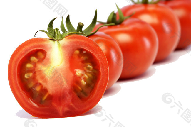 切开的番茄PSD