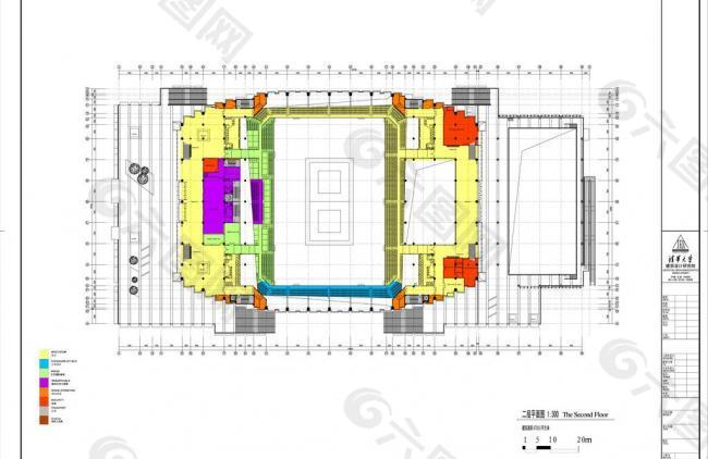 北京科技大学体育馆二层平面图图片