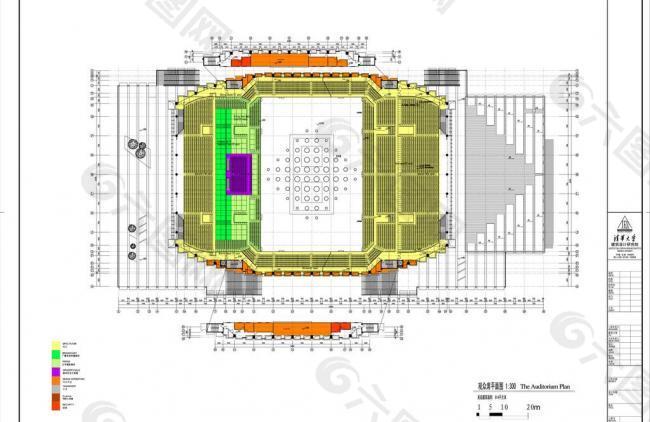 北京科技大学体育馆观众席平面图图片