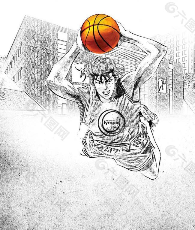 篮球漫画图片