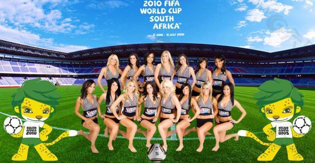 2010世界杯足球宝贝宣传海报图片