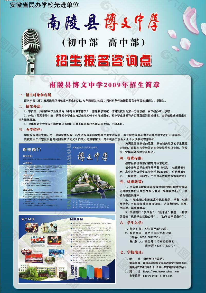 学校招生海报图片