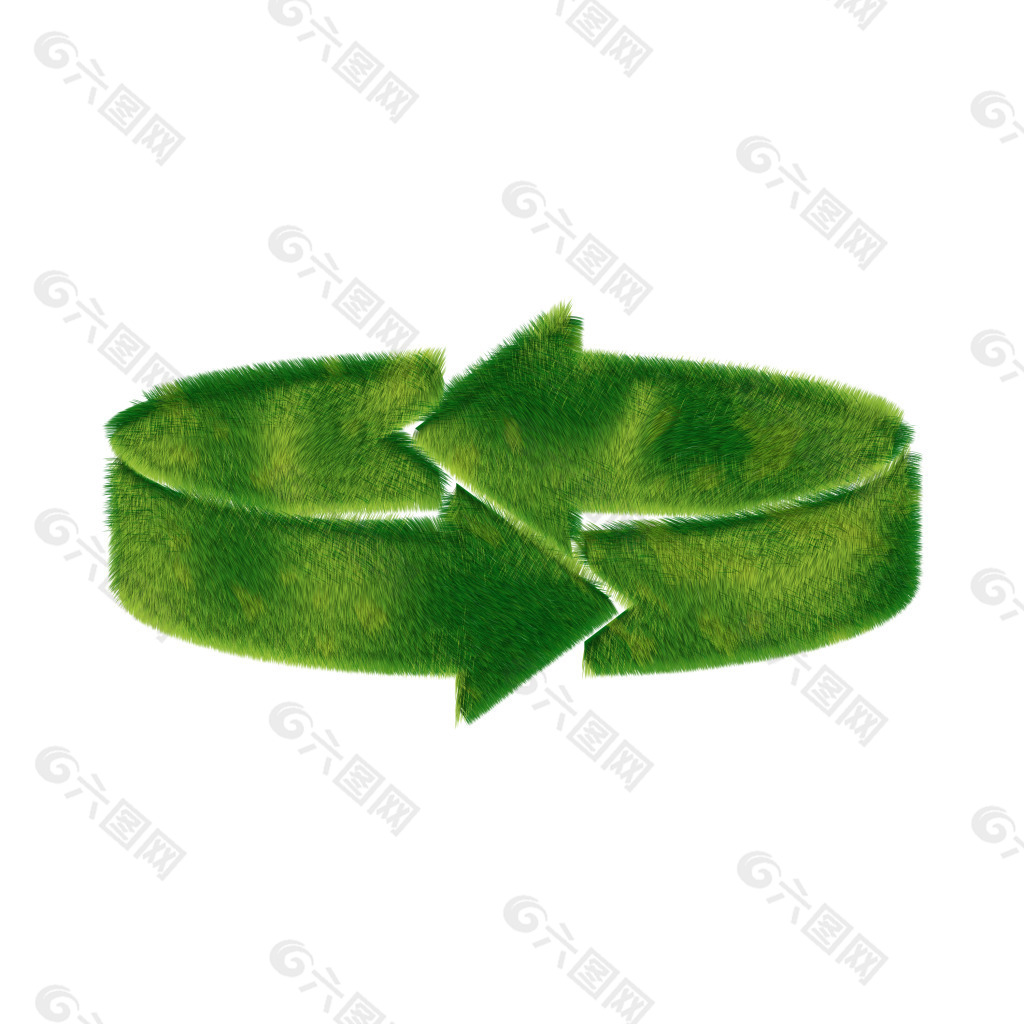 环形绿色箭头标志