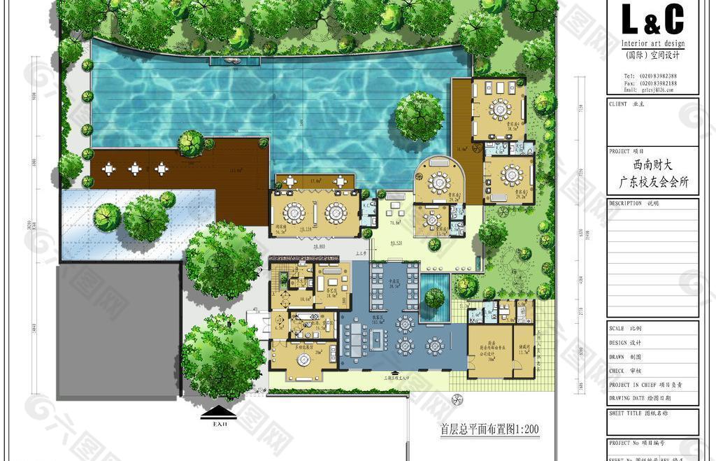 建筑彩色平面图图片