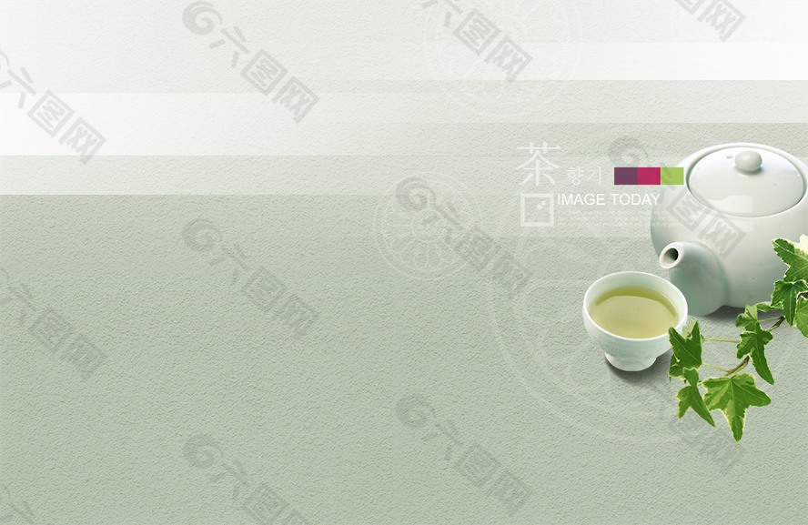 高清PSD分层素材茶文化模板