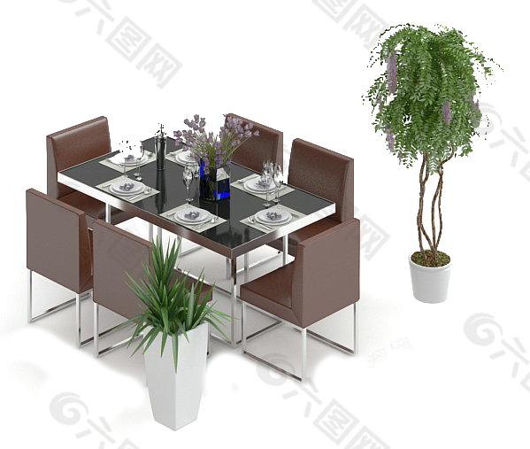 3d餐桌模型素材