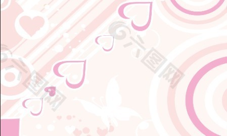 粉色名片背景图