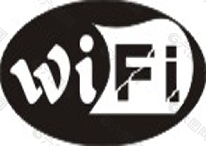 黑白底wifi图