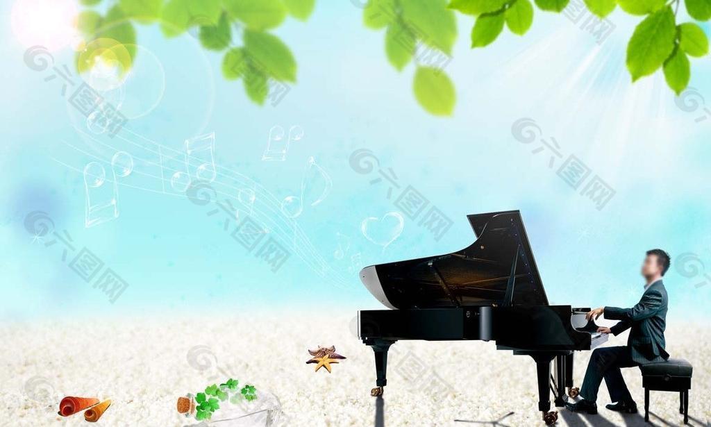 音乐主题钢琴图片