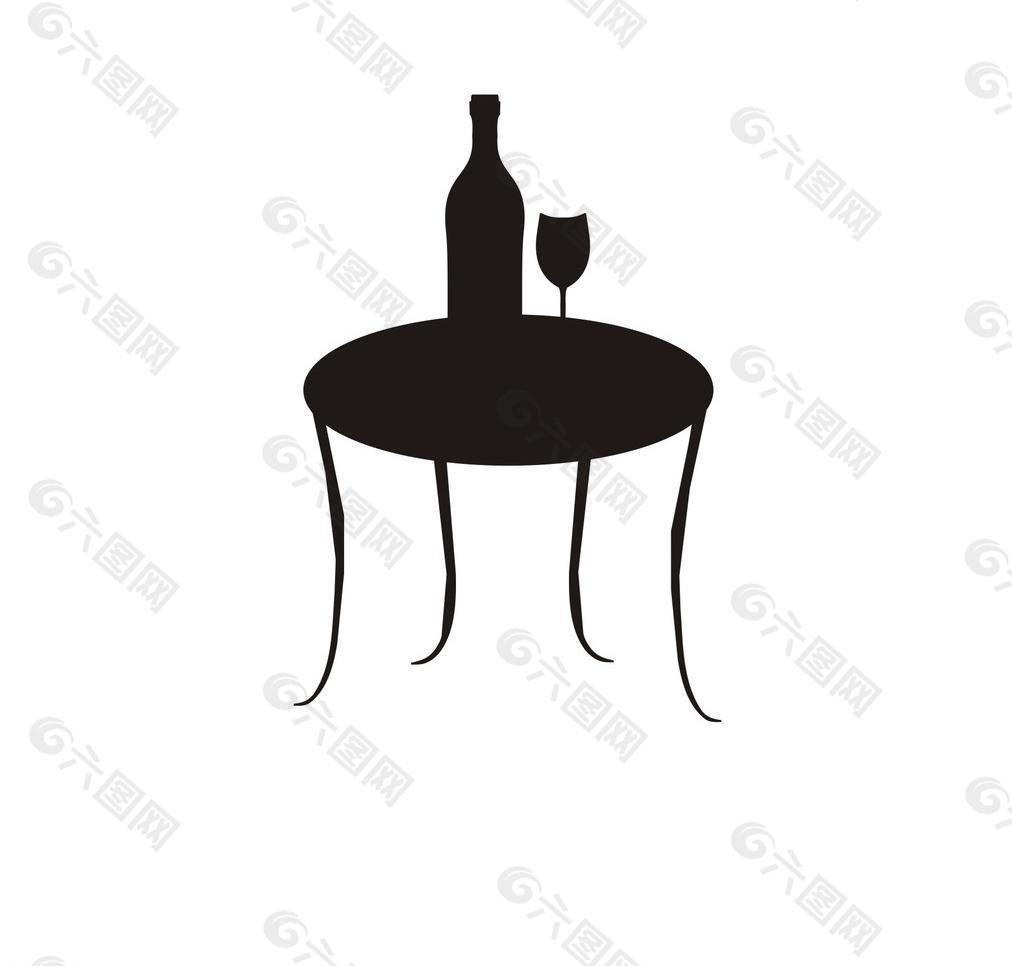 桌子 红酒图片
