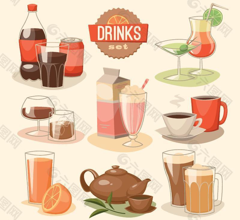 果汁饮料茶水图片