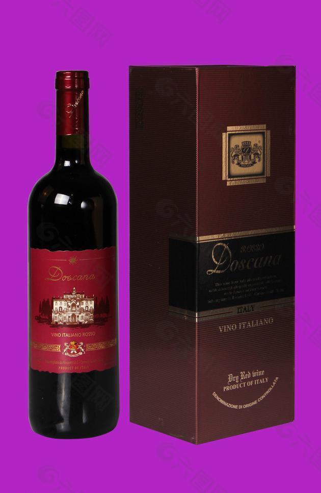 多斯卡纳干红葡萄酒红图片