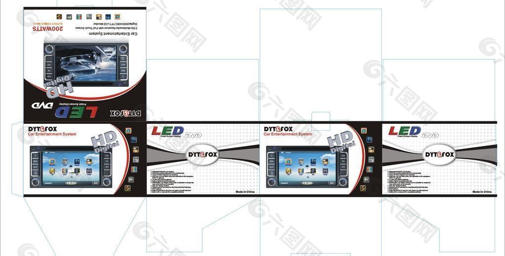 汽车dvd导航包装盒图片