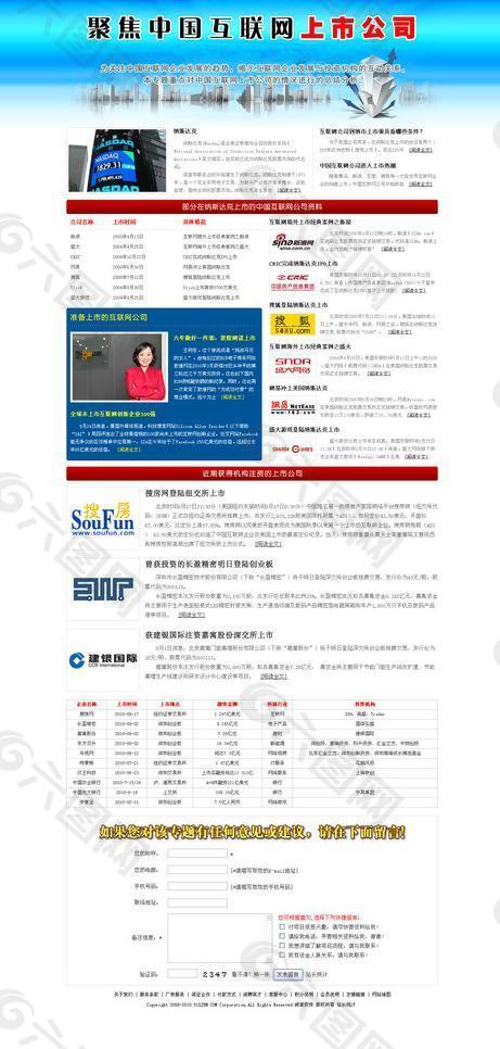 51资金项目网专题之中国互联网上市公司概况分析图片