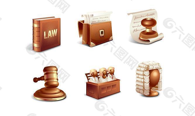 法庭审判系列图标pgn