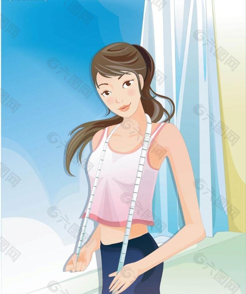 健身瘦身女性图片
