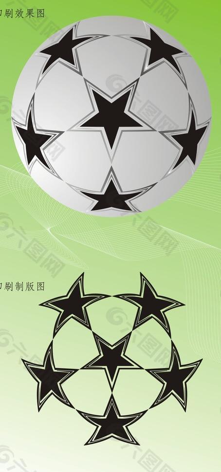 五星足球图片