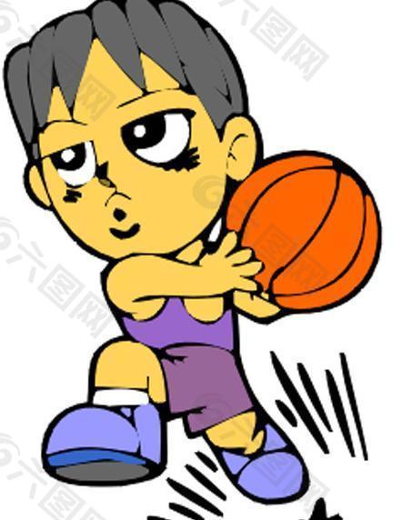 篮球 卡通运动人物图片