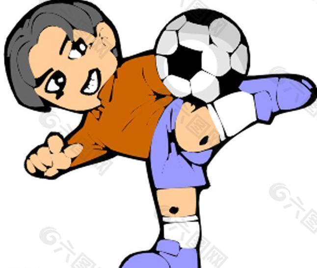 足球 卡通运动人物图片