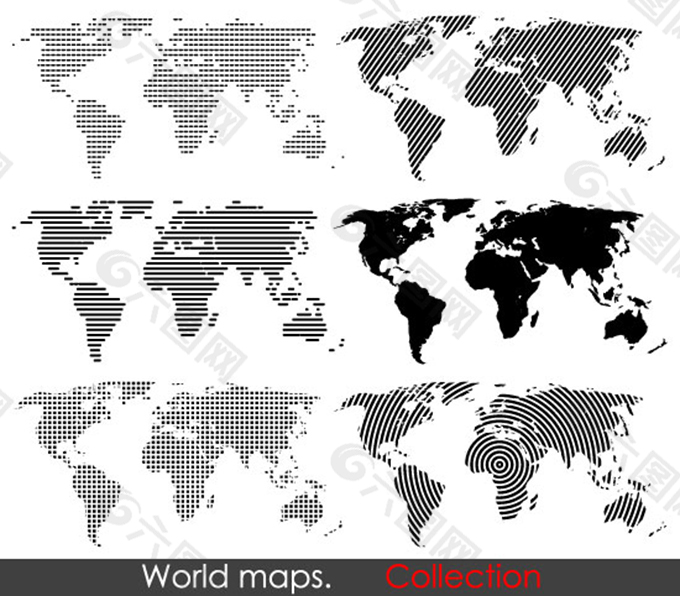 多款世界地图素材