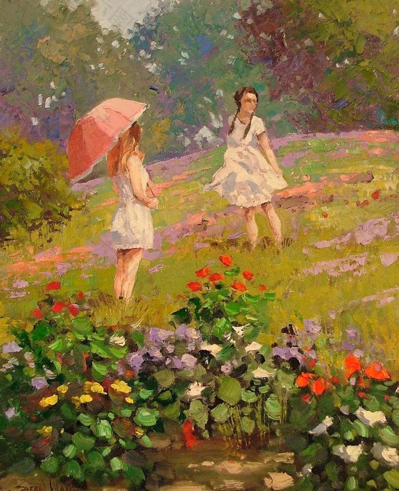 人物油画绘画图片