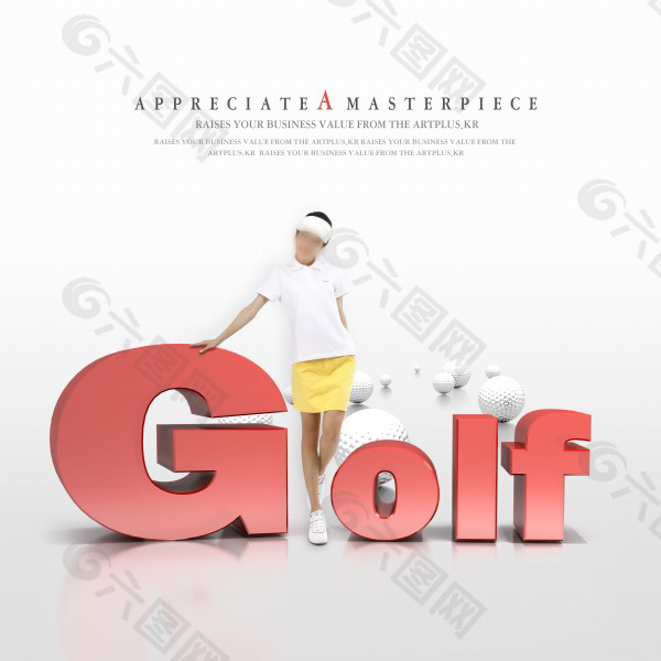 GOLF创意海报设计高尔夫海报设计