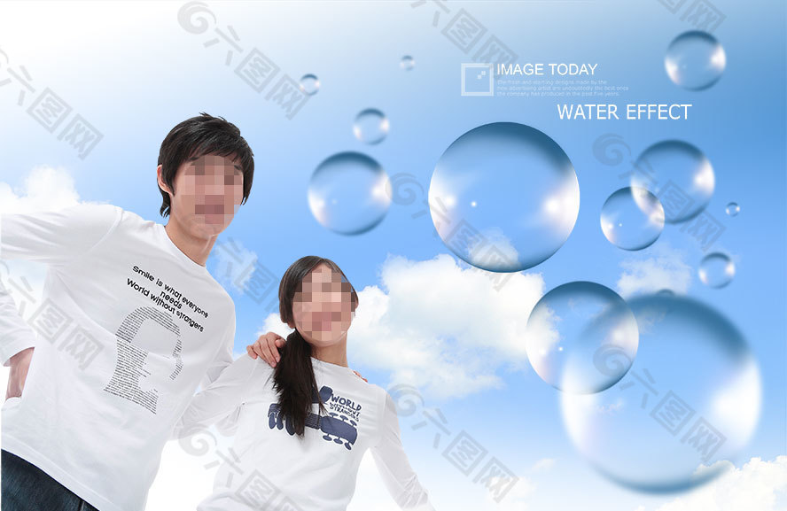 高清PSD分层素材可爱水泡