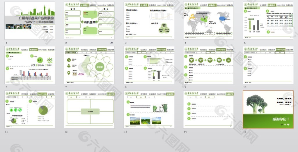 农业蔬菜题材毕业论文PPT