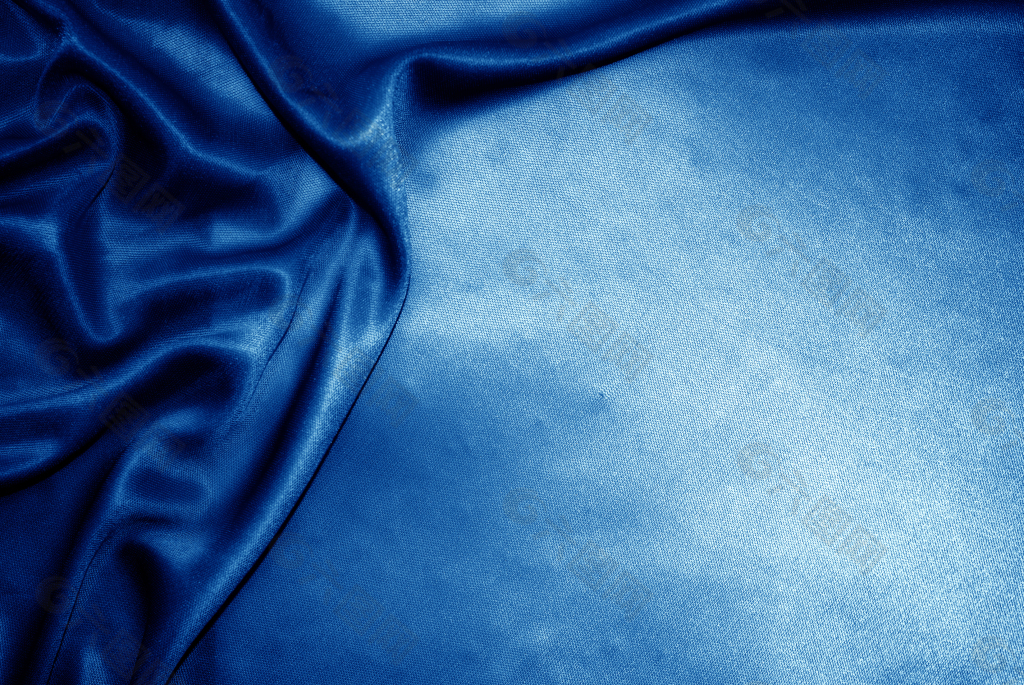 蓝色绸布