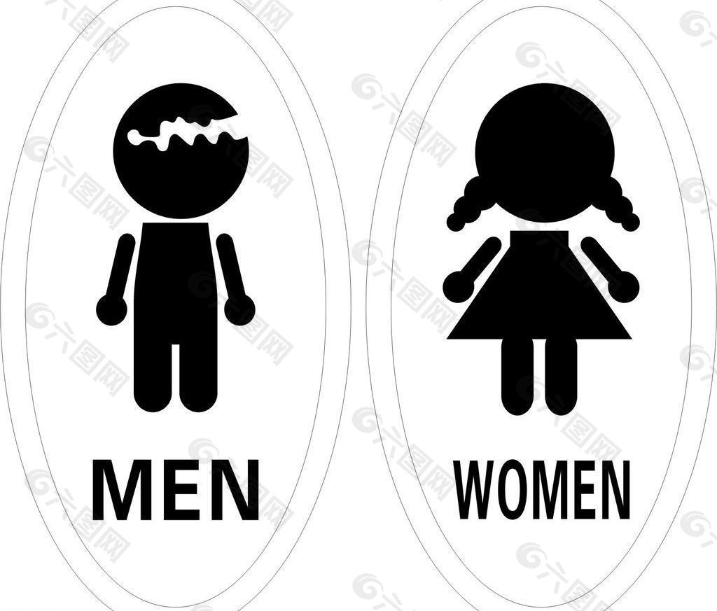 男女厕所标识设计图__公共标识标志_标志图标_设计图库_昵图网nipic.com