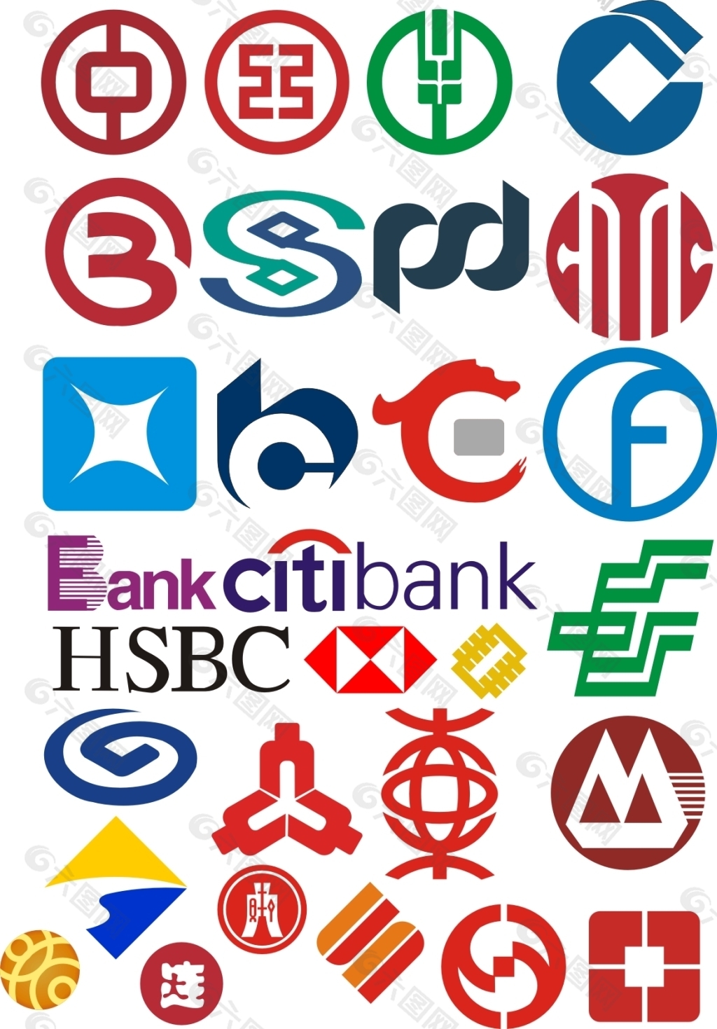 矢量银行logo图片素材免费下载 - 觅知网