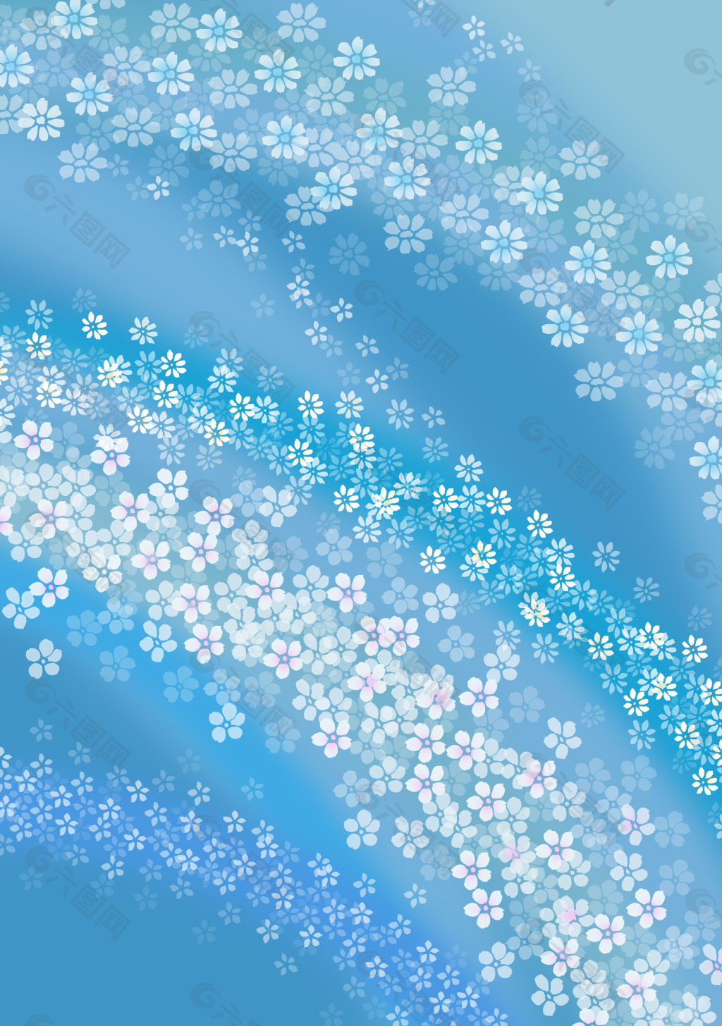 科幻蓝色小花底纹花纹素材背景素材免费下载(图片编号:796749)-六图网