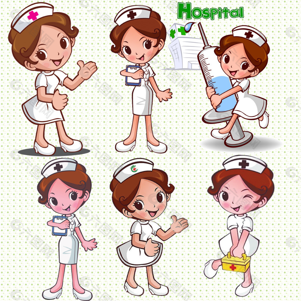 粉色卡通护士节爱心护士帽素材免费下载 - 觅知网