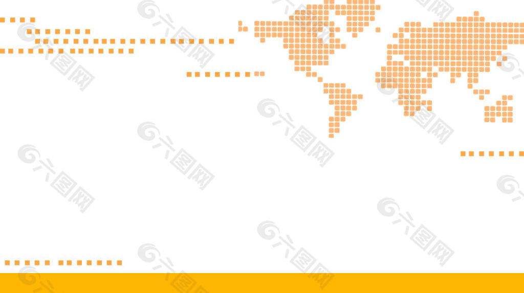 橙色数码地图名片底