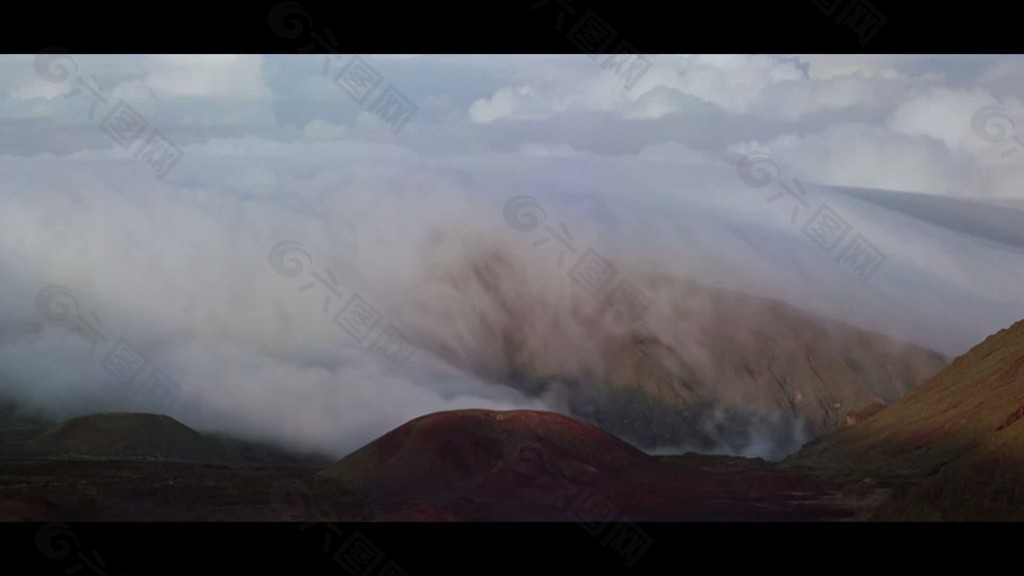 水墨云雾山峰视频素材下载