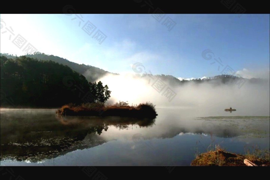 湖水山峦素材下载