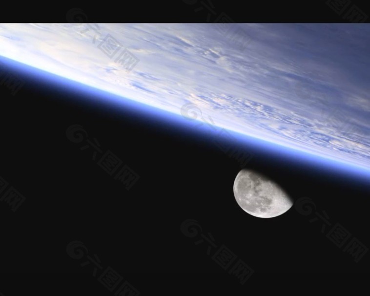 航拍星球背景视频