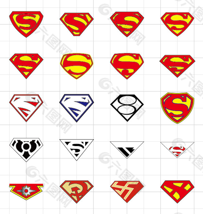 超人标志的各种变形设计