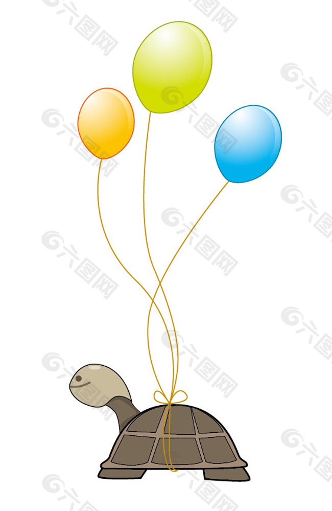 可爱乌龟背气球