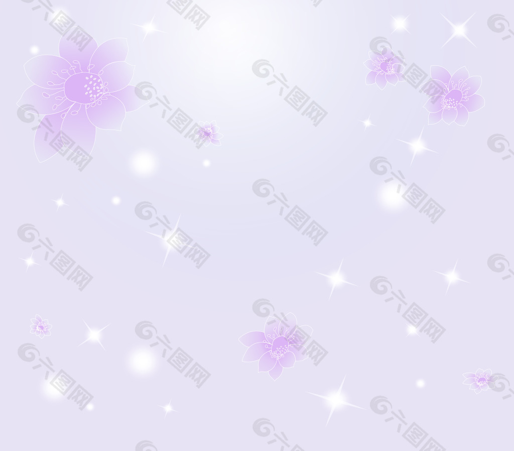 淡紫梦幻卡通背景