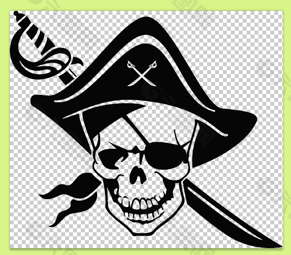 简单的海盗标志怎么画图片