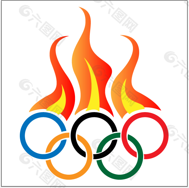 燃火的奥运五环