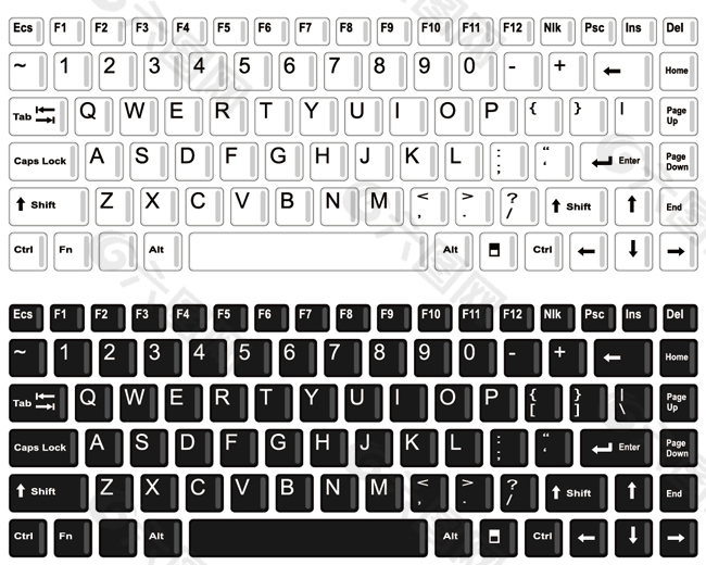 黑白键盘